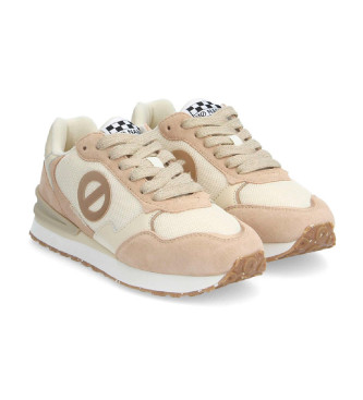 NO NAME para mujer. QNIPSME Zapatillas de Piel Tova Runner beige 2