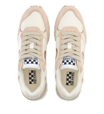 NO NAME para mujer. QNIPSME Zapatillas de Piel Tova Runner beige 4