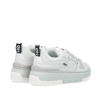 NO NAME para mujer. RNFCNR0 Zapatillas de piel Nollie con plataforma inspiradas en el Skate blanco, gris claro 3