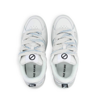 NO NAME para mujer. RNFCNR0 Zapatillas de piel Nollie con plataforma inspiradas en el Skate blanco, gris claro 4