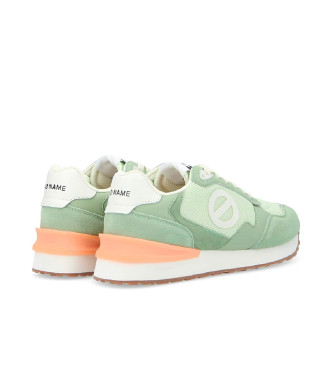 NO NAME para mujer. QNIPSM0 Zapatillas de piel y malla Tova Runner con suela ligera verde 3