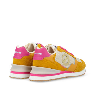 NO NAME para mujer. QNIPSK0 Zapatillas de piel y lona Tova Runner con suela ligera mostaza 3