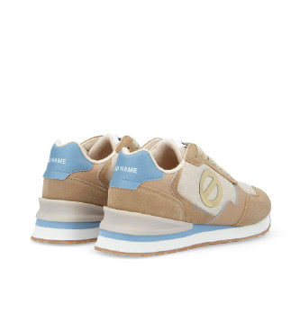 NO NAME para mujer. QNIPSK0 Zapatillas de piel y lona Tova Runner con suela ligera beige 3