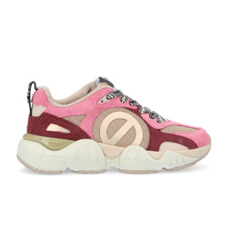 NO NAME para mujer. PNVKHS0 Zapatillas de piel Krazee runner rosa (38), Plano, Cordones, Casual