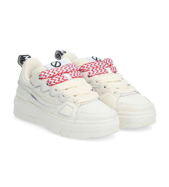 NO NAME para mujer. RNFCNAM Zapatillas de Piel Nollie blanco 2