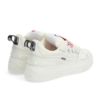 NO NAME para mujer. RNFCNAM Zapatillas de Piel Nollie blanco 3