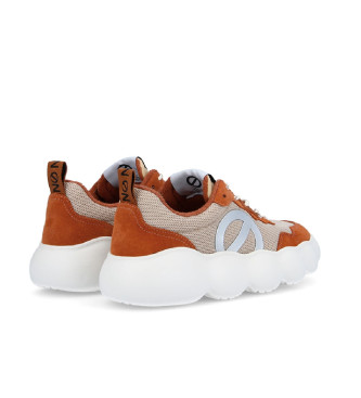 NO NAME para mujer. MNWBMS0 Zapatillas deportivas Gong Runner con cordones y suela ultraligera naranja 3