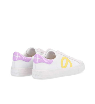 NO NAME para mujer. MNGMNS0 Zapatillas deportivas de piel con cierre de cordones blanco 3