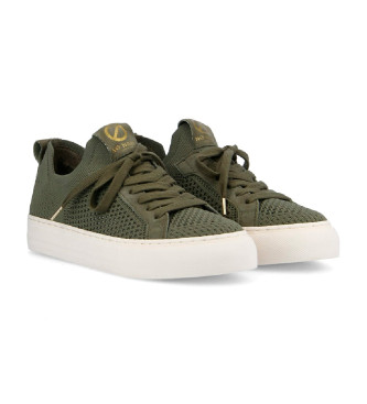 NO NAME para mujer. KNGHFX0 Zapatillas de tejido con cierre de cordones verde 2