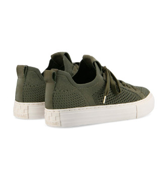 NO NAME para mujer. KNGHFX0 Zapatillas de tejido con cierre de cordones verde 3