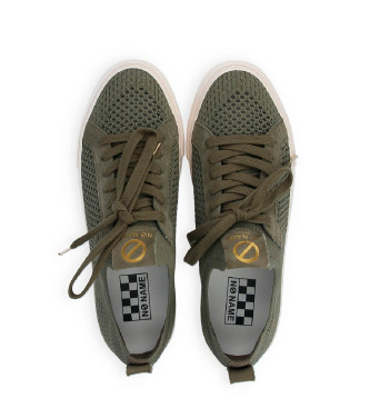 NO NAME para mujer. KNGHFX0 Zapatillas de tejido con cierre de cordones verde 4