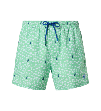 North Sails für Herren. 673746 Türkisfarbene Badehose mit Grafikdruck (XL), Strandbekleidung, Polyester