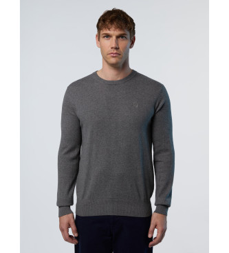 North Sails para hombre. 699773 Jersey Crewneck 12 Gg gris (XS), Casual, Algodón Orgánico, Sostenible, North Sails outlet 2024.