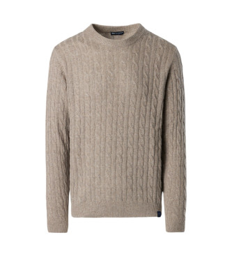 North Sails para hombre. 699782 Jersey Crewneck 7Gg marrón (XS), Casual, Lana, North Sails outlet 2024.