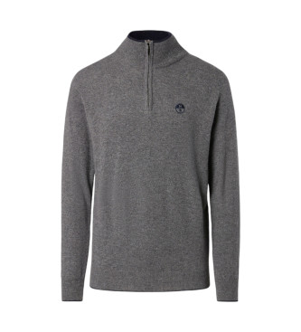North Sails para hombre. 699778 Jersey Half Zip 12Gg gris (XS), Casual, Poliamida, North Sails outlet 2024.