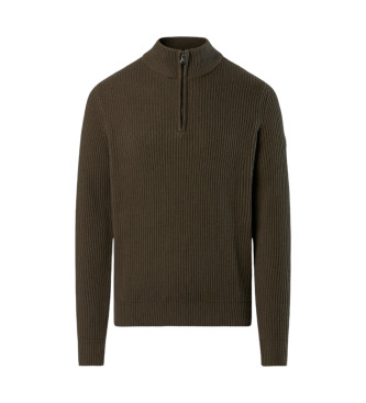 North Sails para hombre. 699813 Jersey Half Zip 5Gg marrón (XS), Casual, Lana, North Sails outlet 2024.