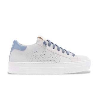P448 para mujer. S25THEA2 Zapatillas de Piel Thea blanco (41), Plano, Cordones, Casual