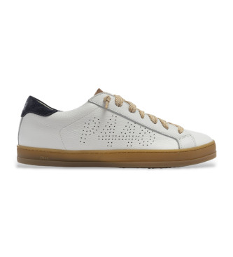 P448 para hombre. F25JOHN1 Zapatillas John 1 blanco (43), Piel, Plano, Cordones, Casual
