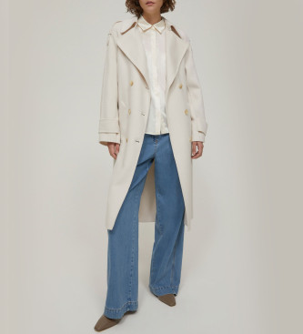 PennyBlack para mujer. 2521016053270 Abrigo Zen beige (42), Casual, Lana