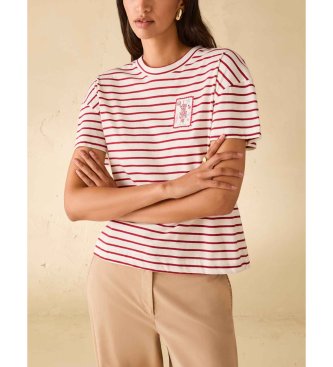 Para mujer. 2611971153200 Camiseta a rayas , (S), Casual, Algodón, Manga corta