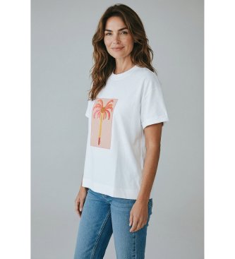 PennyBlack para mujer. 2611971033200 Camiseta PBBSABBIA blanco (L), Casual, Algodón, Manga corta