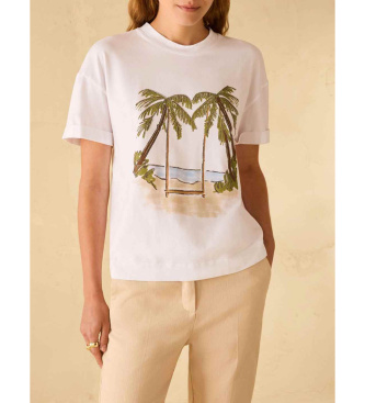 PennyBlack para mujer. 2611971033200 Camiseta PBBSABBIA blanco (XS), Casual, Algodón, Manga corta