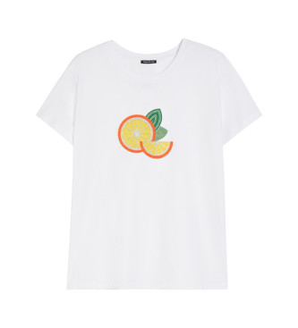 PennyBlack para mujer. 2511971023200 Camiseta Sole blanco (M), Casual, Algodón, Manga corta