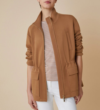 PennyBlack para mujer. 2511901016200 Chaqueta Zarina marrón (40 = S/M), Casual, Algodón