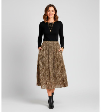 Pennyblack Para Mujer. 2521776013270 Falda Rafia MarróN (L), Casual, Animal Print, PoliéSter-image