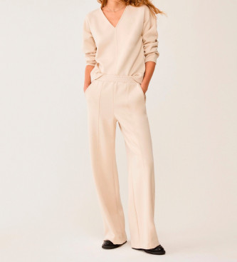 Pennyblack Para Mujer. 2521786086270 PantalóN Attilia Beige (38), Casual, AlgodóN-image