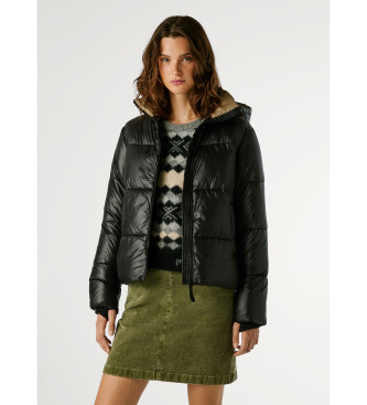 Pepe Jeans para mujer. PL4024339 Abrigo corto Sussy negro (L), Casual, Poliamida