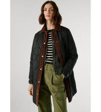 Pepe Jeans para mujer. PL4024337 Abrigo Paola negro (L), Casual, Nylon