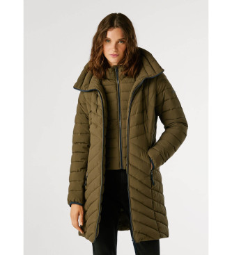 Pepe Jeans för kvinnor. PL4024356 Sann Lång grön påslakan (XS), Casual, Polyester