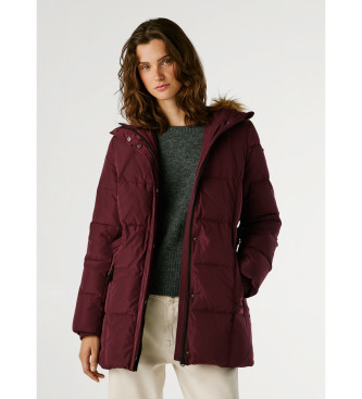 Pepe Jeans para mujer. PL4024336 Abrigo Sarah granate (XS), Casual, Poliéster