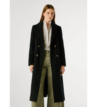 Pepe Jeans para mujer. PL4024361 Abrigo Taylor negro (XS), Casual, Algodón