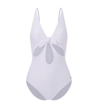 Pepe Jeans para mujer. PLB10489 Bañador Wave blanco (L), Beachwear, Poliamida