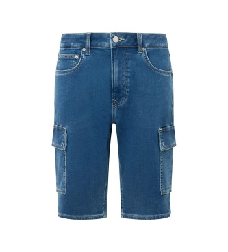 Pepe Jeans para hombre. PM801082 Bermudas Relaxed Cargo azul (30), Casual, Algodón, Denim, Sostenible