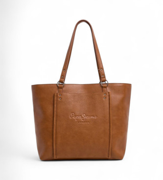 Pepe Jeans para mujer. PL0300005 Bolso Bellamie Code marrón (OSFA), Casual, Poliuretano