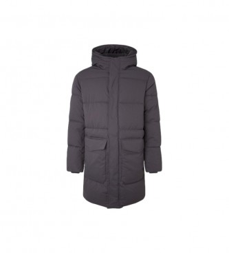 Pepe Jeans para hombre. PM402846 Parka Brad negro roto (XL), Casual, Poliéster, Manga larga