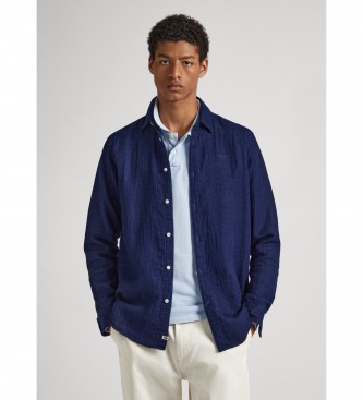 Pepe Jeans para hombre. PM308191 Camisa Calvert marino (S), Casual, Algodón, Manga larga