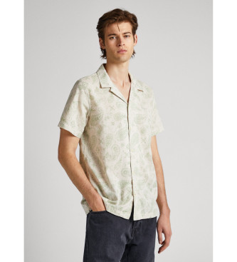 Para hombre. PM308010 Camisa Casey (M), Casual, Lino, Manga corta