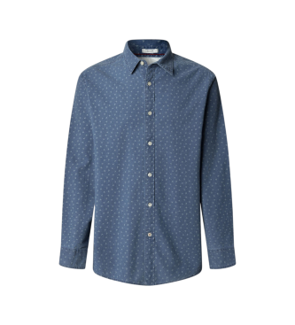 Pepe Jeans para hombre. PM3091187 Camisa Penn azul (L), Casual, Algodón, Manga larga