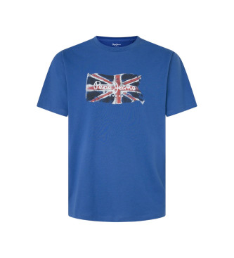 Pepe Jeans para hombre. PM509384 Camiseta Clag azul (XL), Casual, Algodón, Manga corta, Pepe Jeans outlet 2024.