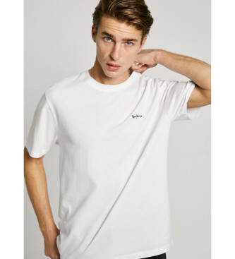 Pepe Jeansvoor mannen. PM509933 Contrast Connor T-shirt wit (S), Casual, Katoen, Korte mouwen