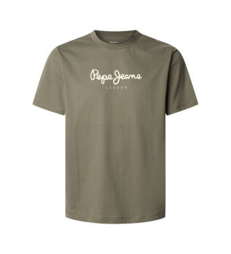 Pepe Jeans para hombre. PM508208 Camiseta Eggo N verde (S), Casual, Algodón, Manga corta