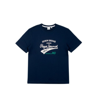 Pepe Jeans para hombre. PM5010364 Camiseta Giles marino (XL), Azul, Casual, Algodón, Manga corta