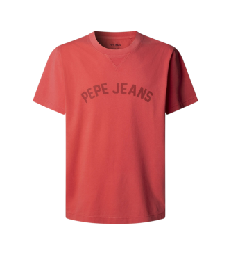 Pepe Jeans para hombre. PM5010295 Camiseta Gio rojo (M), Casual, Algodón, Manga corta
