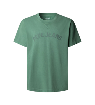 Pepe Jeans para hombre. PM5010295 Camiseta Gio verde (S), Casual, Algodón, Manga corta