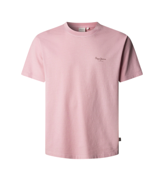 Pepe Jeans para hombre. PM508664 Camiseta Jacko rosa (S), Casual, Algodón, Manga corta