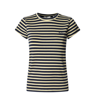 Pepe Jeans para mujer. PL5000141 Camiseta Merida Striped marino (XS), Casual, Algodón, Manga corta